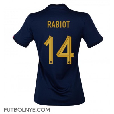 Camiseta Francia Adrien Rabiot #14 Primera Equipación para mujer Mundial 2022 manga corta